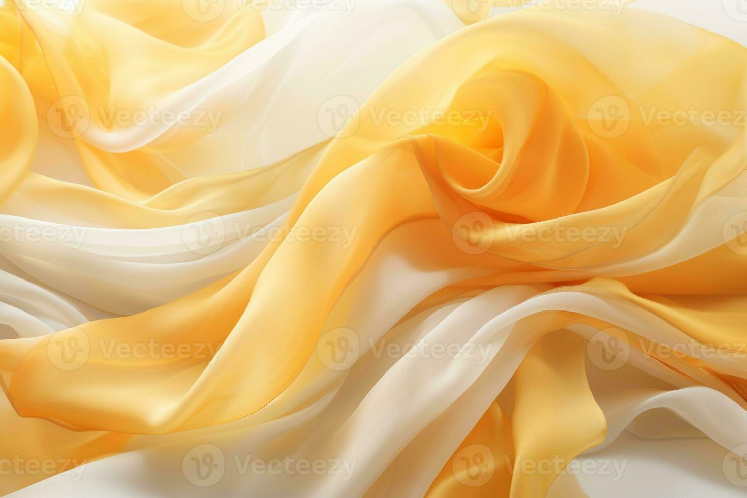 an image of a yellow and white fabric generative ai photo