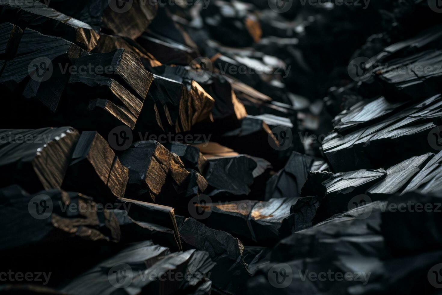 an image of black rocks in the dark generative ai photo