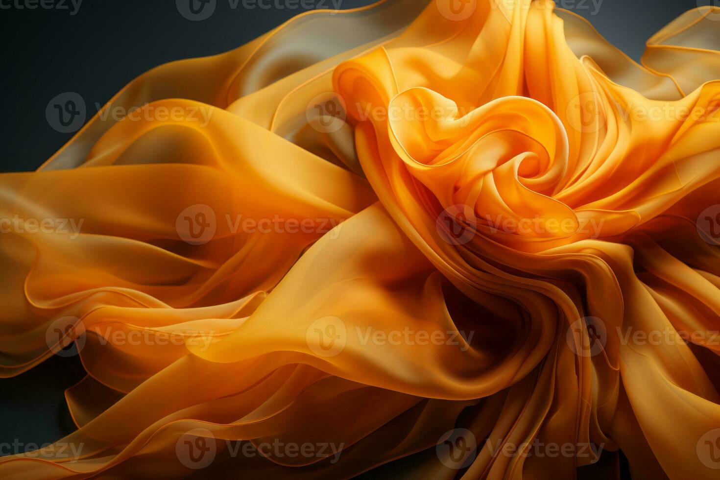 an image of an orange fabric on a black background generative ai photo