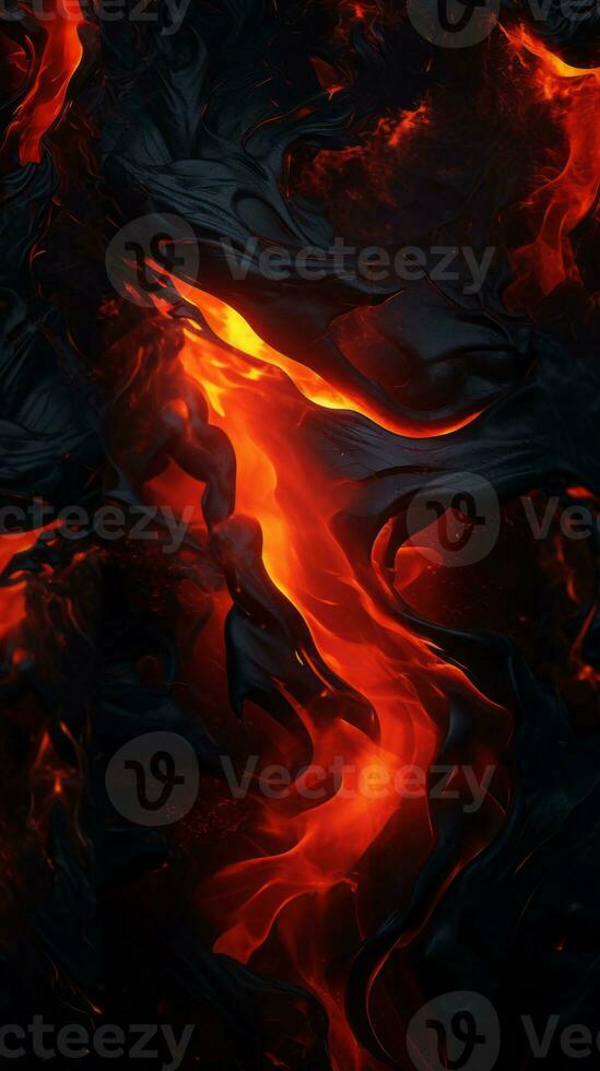 an image of lava and fire on a black background generative ai photo