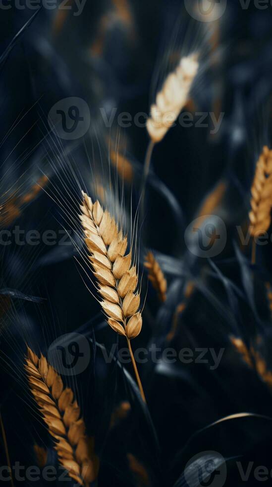 an image of some wheat in a field generative ai photo