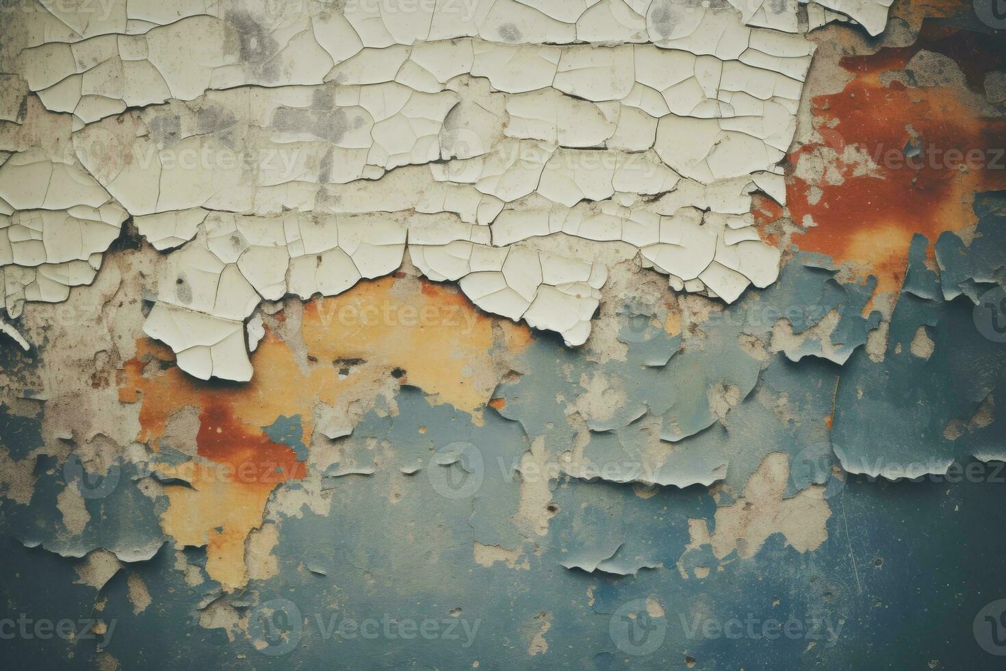 an old peeling paint on a wall generative ai photo