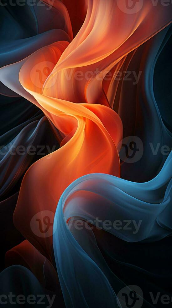 an orange and blue abstract background generative ai photo