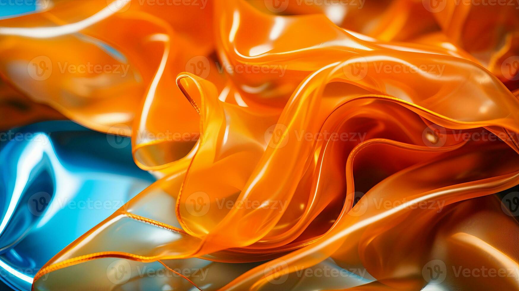 an orange and blue fabric is shown in this image generative ai photo