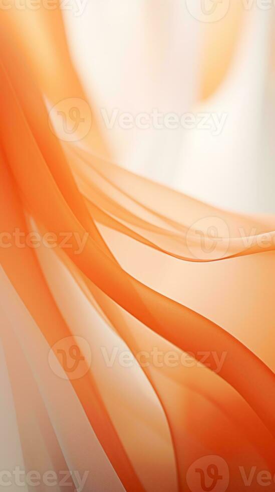 an orange and white abstract background with wavy lines generative ai photo