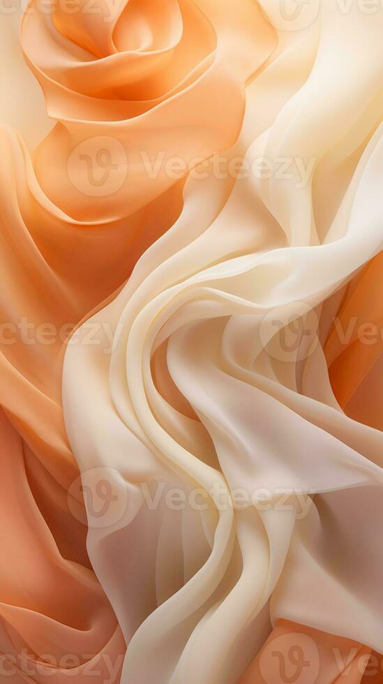 an orange and white fabric is shown in this photo generative ai