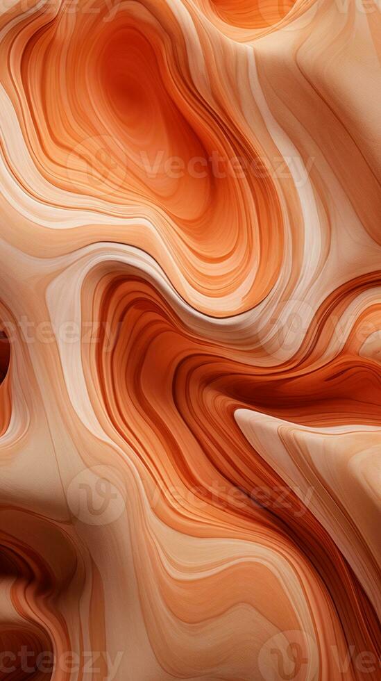 an orange and white abstract background with wavy lines generative ai photo