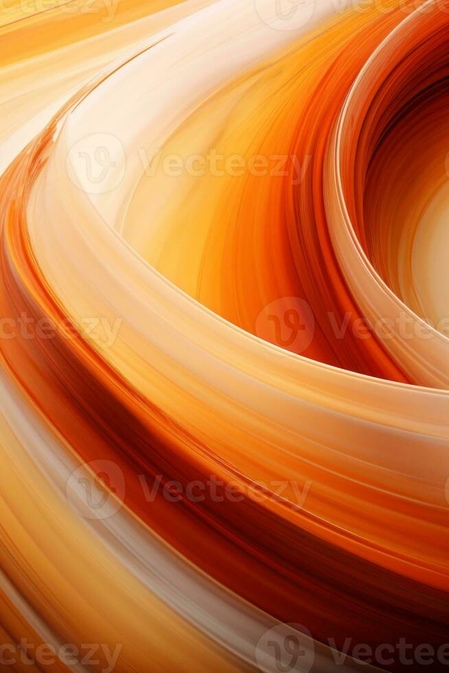 an orange and white swirl pattern on a black background generative ai photo