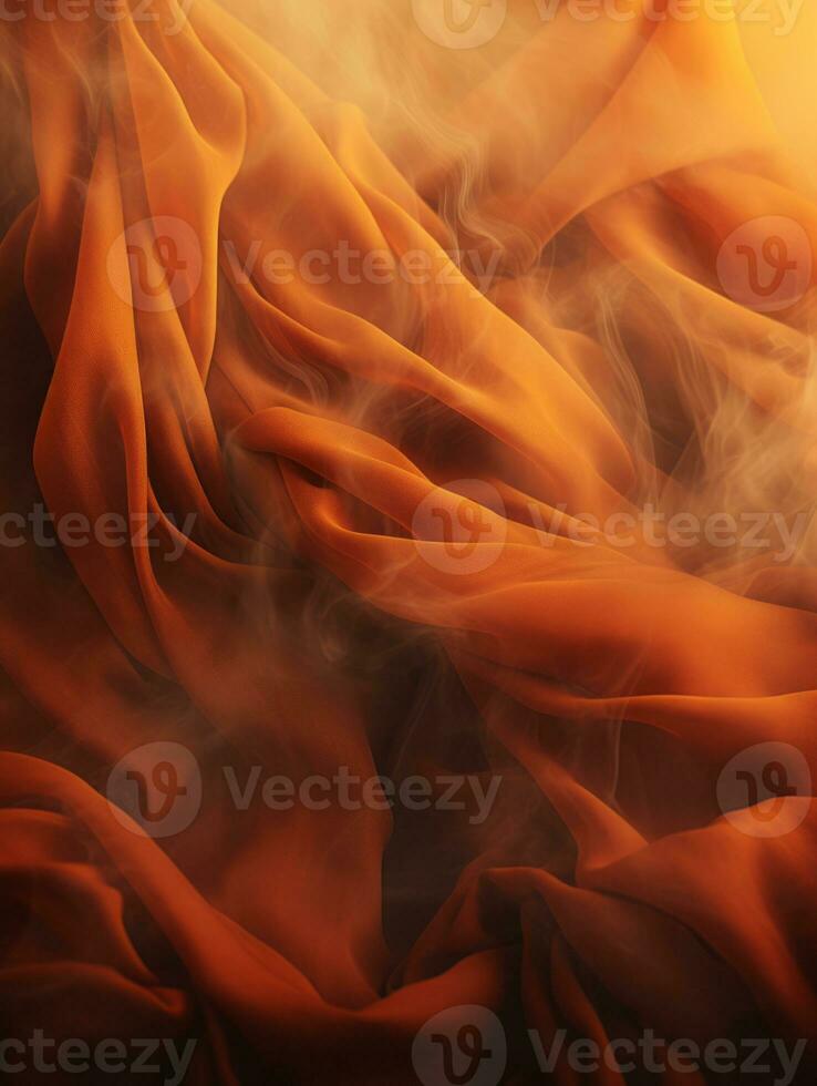 an orange cloth with smoke coming out of it generative ai photo