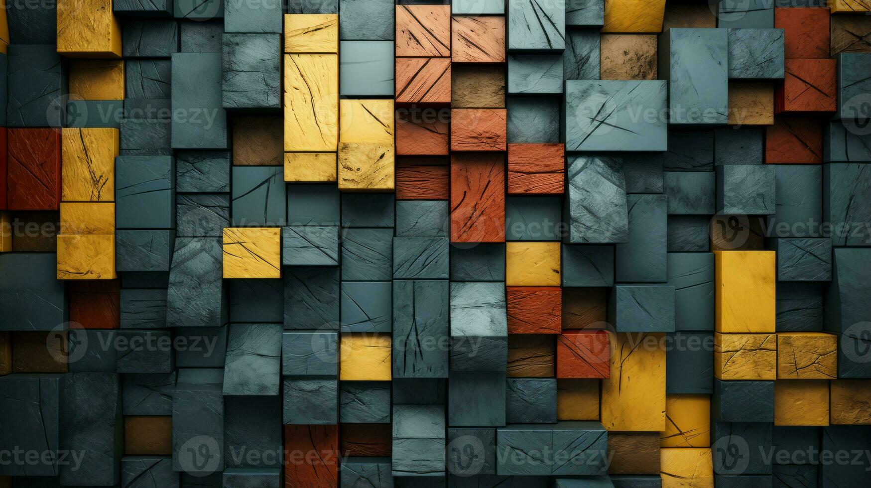 colorful abstract background with blocks of different colors generative ai photo