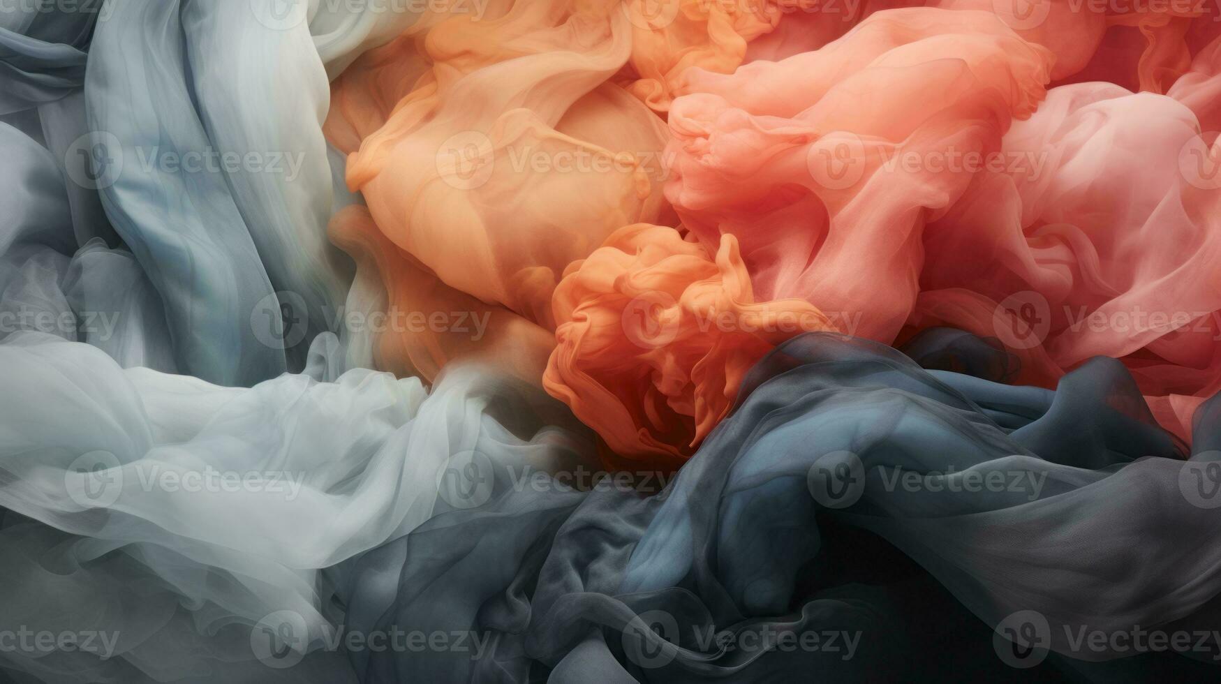 colorful ink in water with a black background generative ai photo