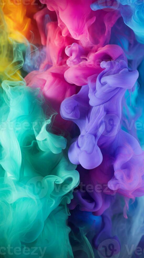 colorful ink in water abstract background stock photo generative ai