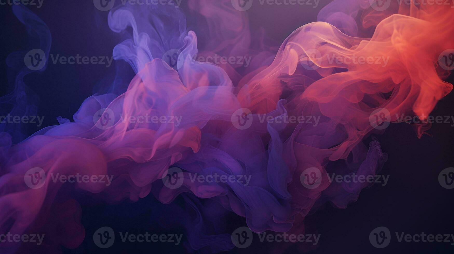 colorful smoke on a black background generative ai photo