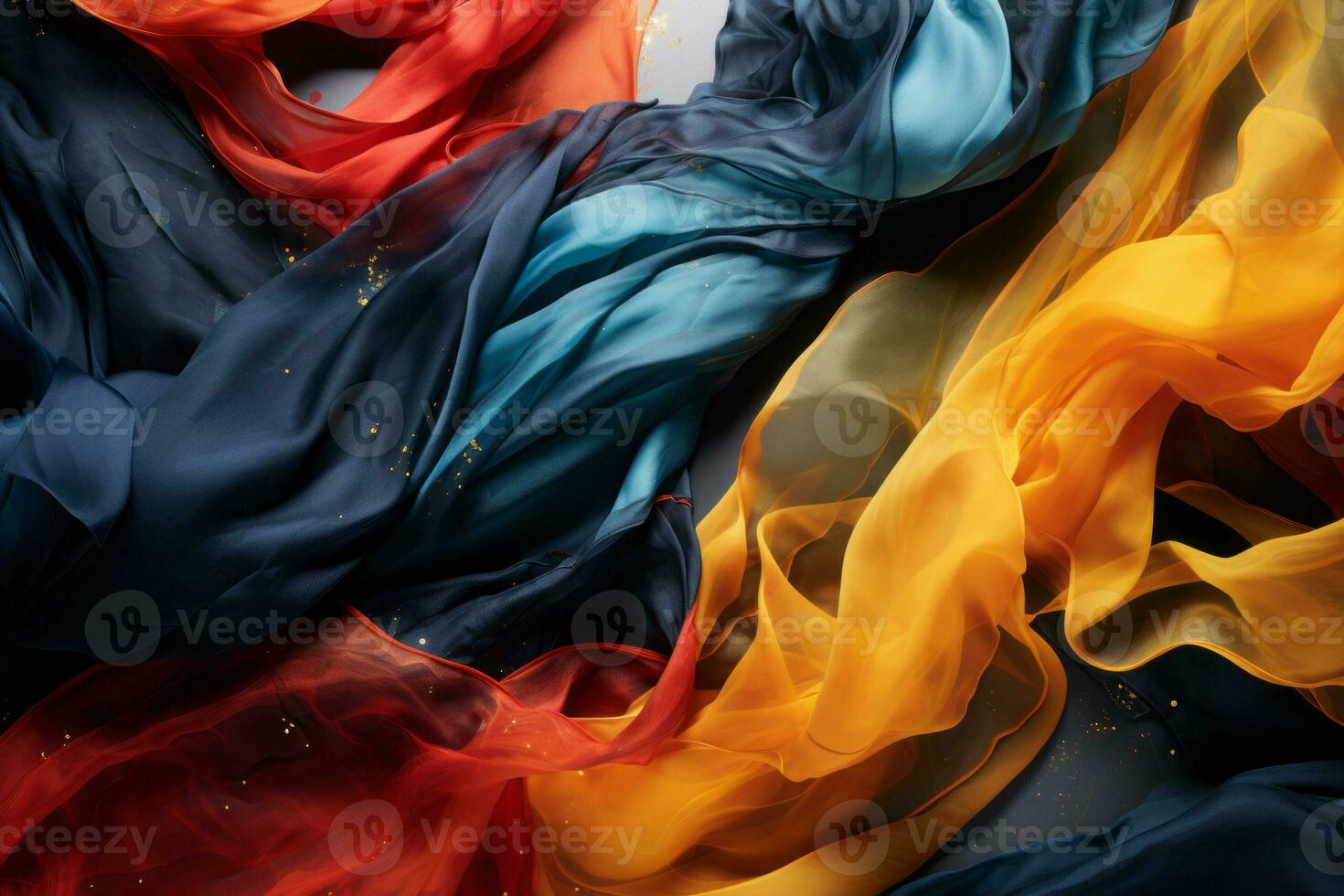 colorful silk fabric background generative ai photo