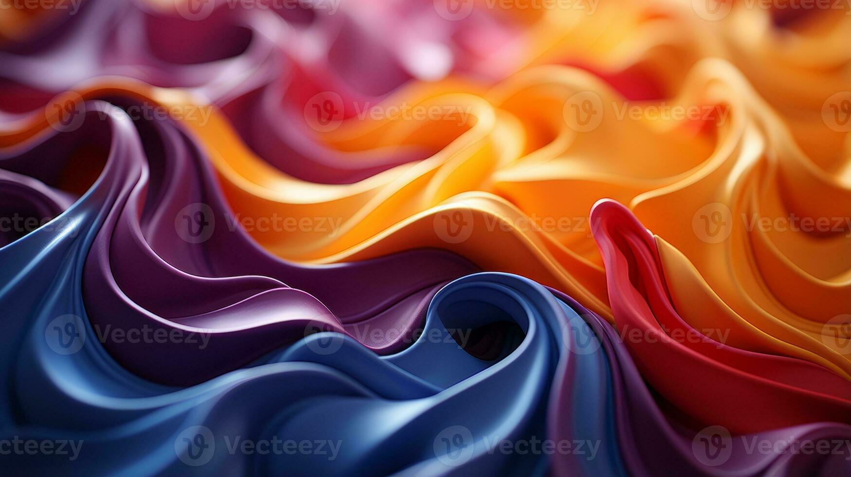 colorful waves of fabric are shown in this image generative ai photo