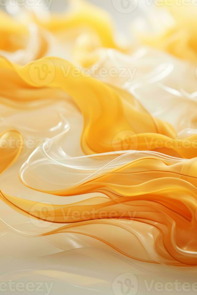 orange and white liquid flowing over a surface generative ai photo