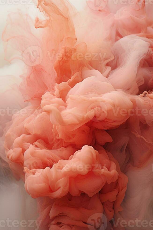pink and white smoke floating in the air generative ai photo