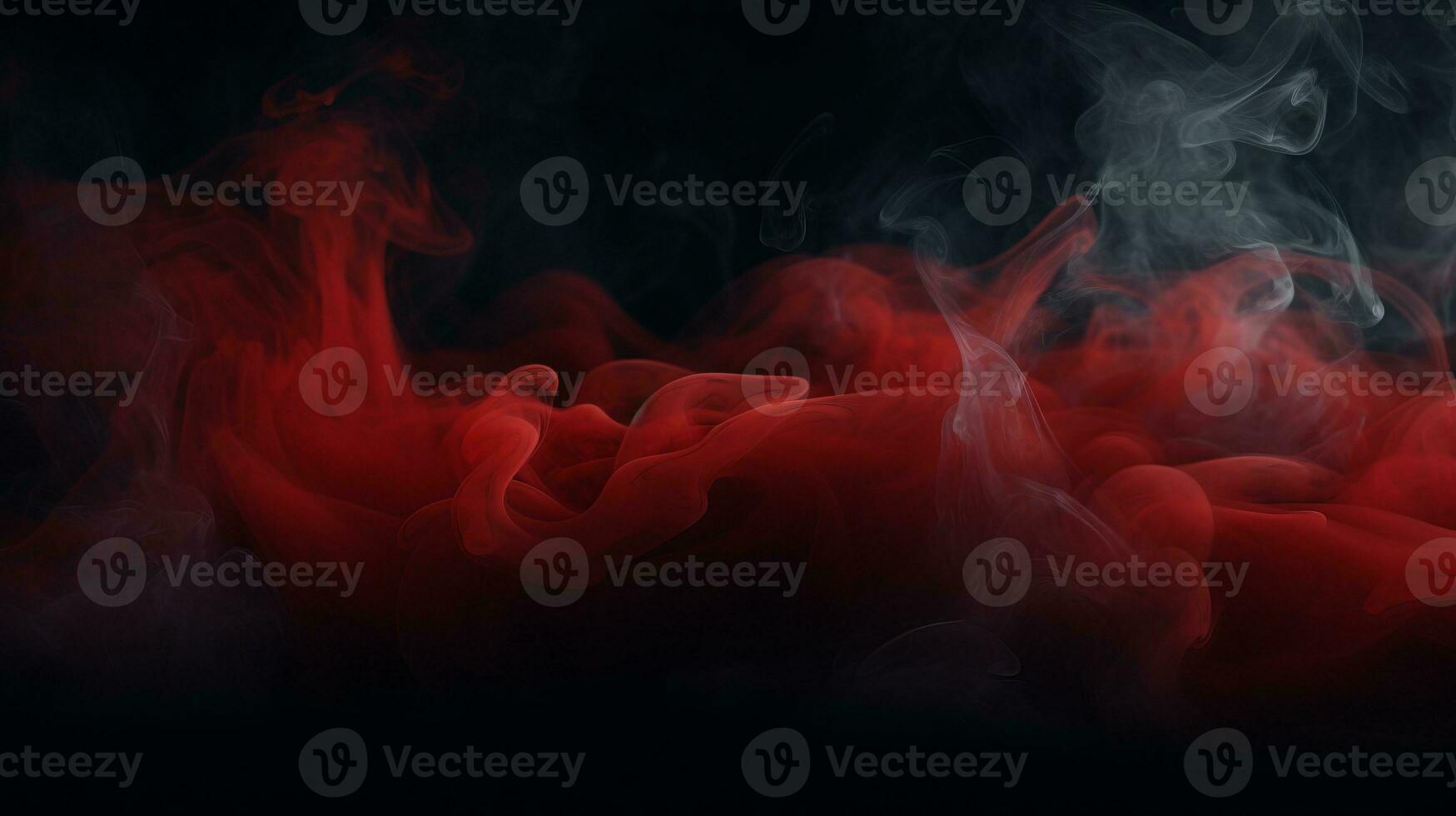 red and black smoke on a black background generative ai photo