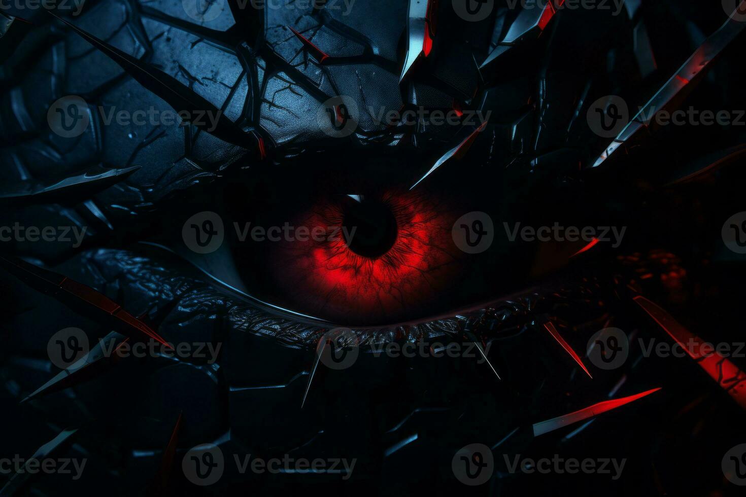 the eye of the night king from game of thrones generative ai photo