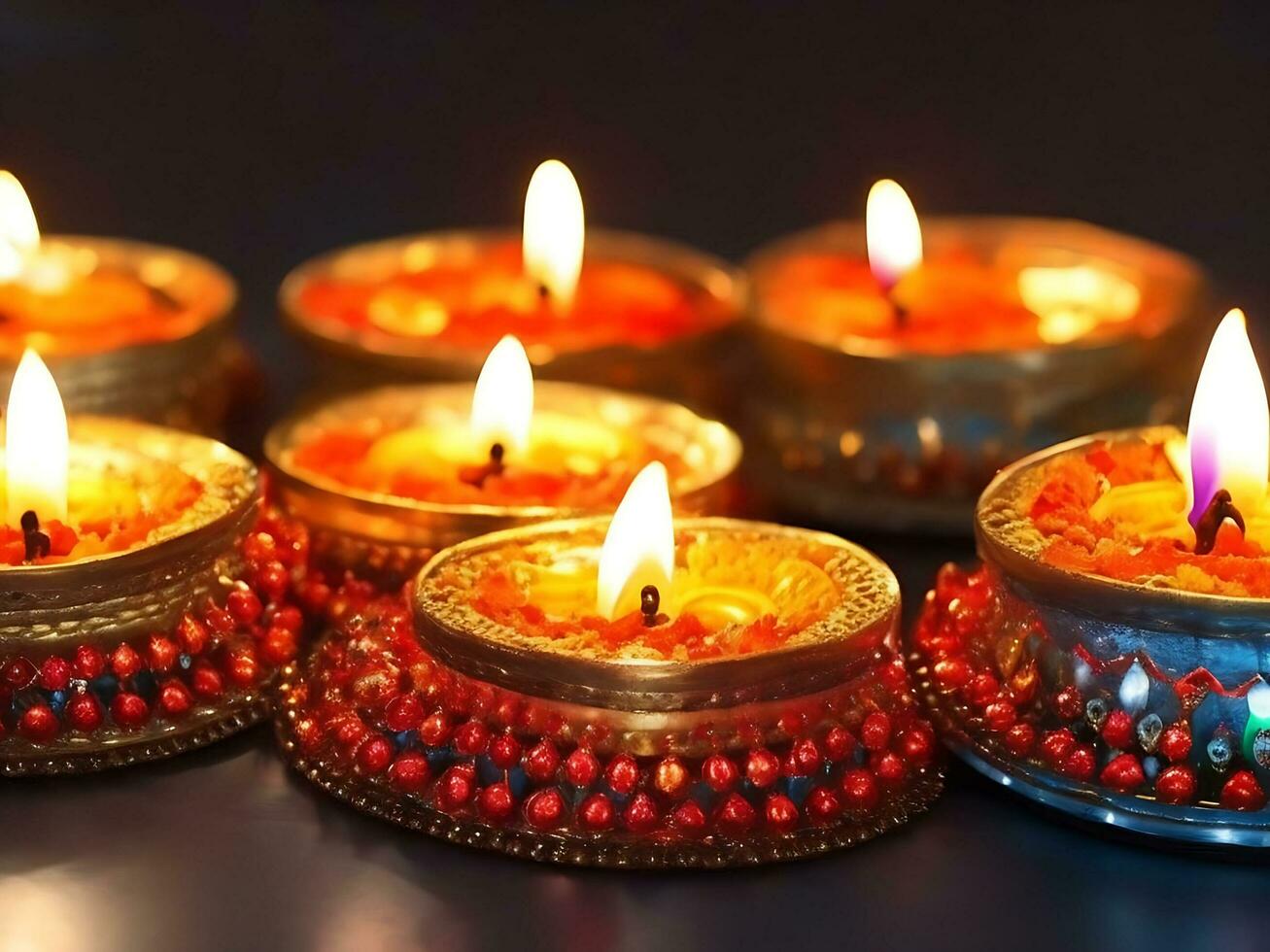 Happy Diwali Background AI Generated Image photo