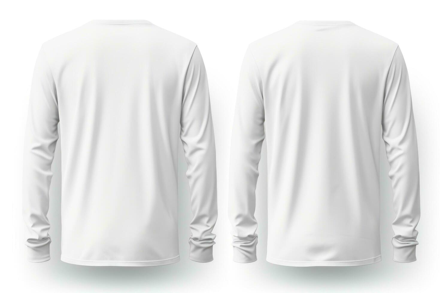 Set of white front and back view tee sweatshirt sweater photo