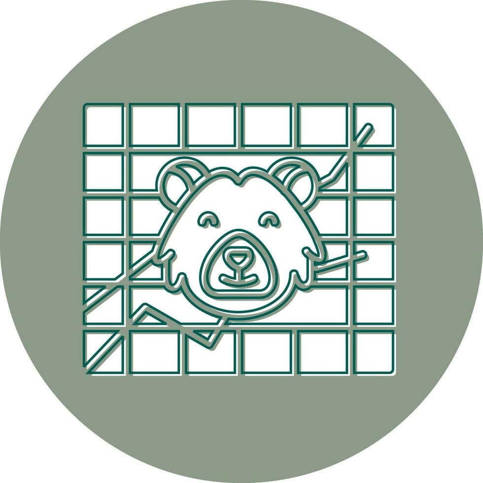 icono de vector de oso