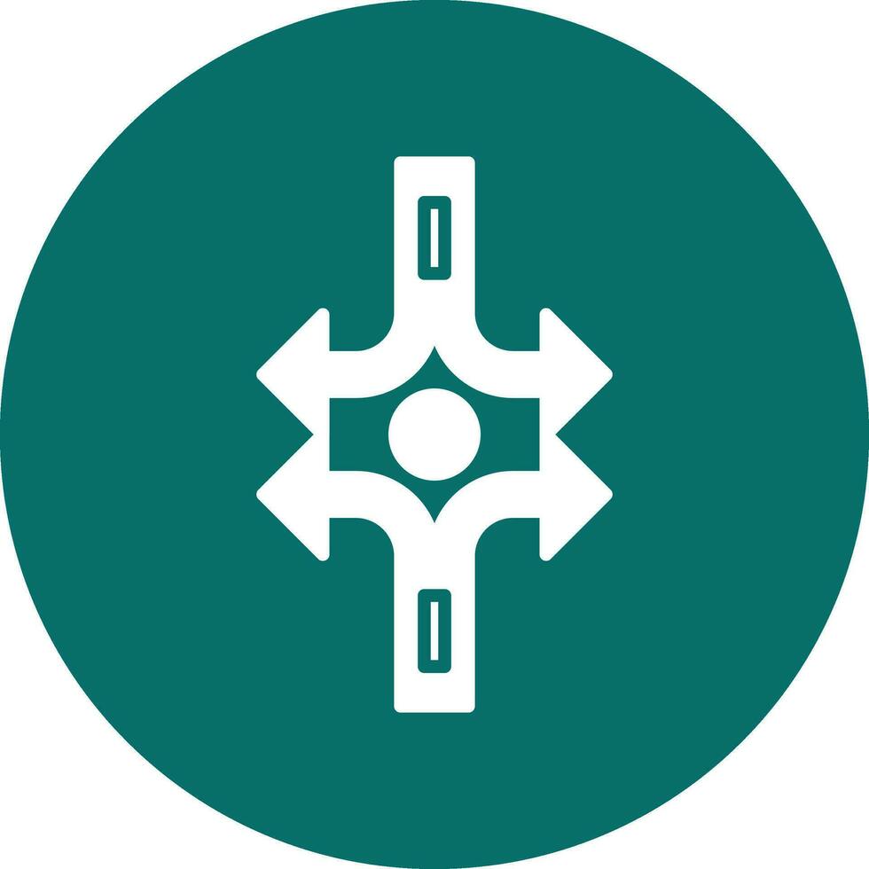 Crossroad Vector Icon