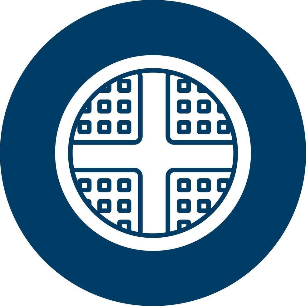 Waffle Vector Icon