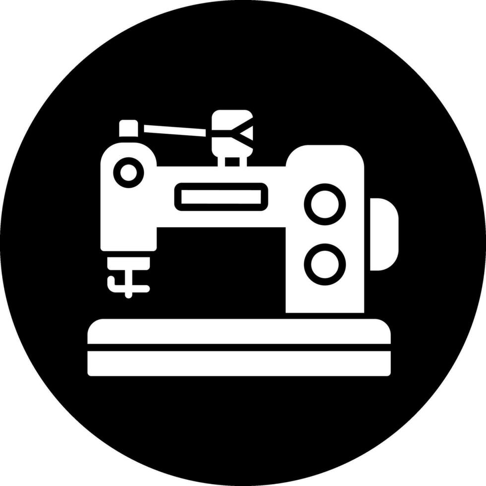 icono de vector de máquina de coser