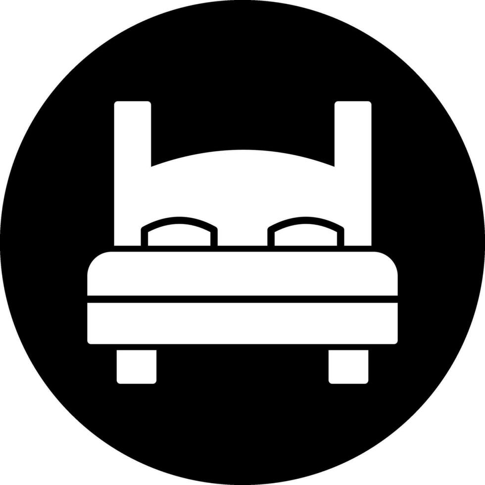 icono de vector de cama doble