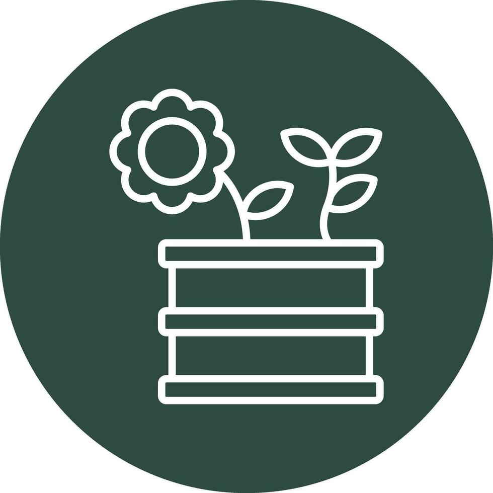 Flower Pot Vector Icon