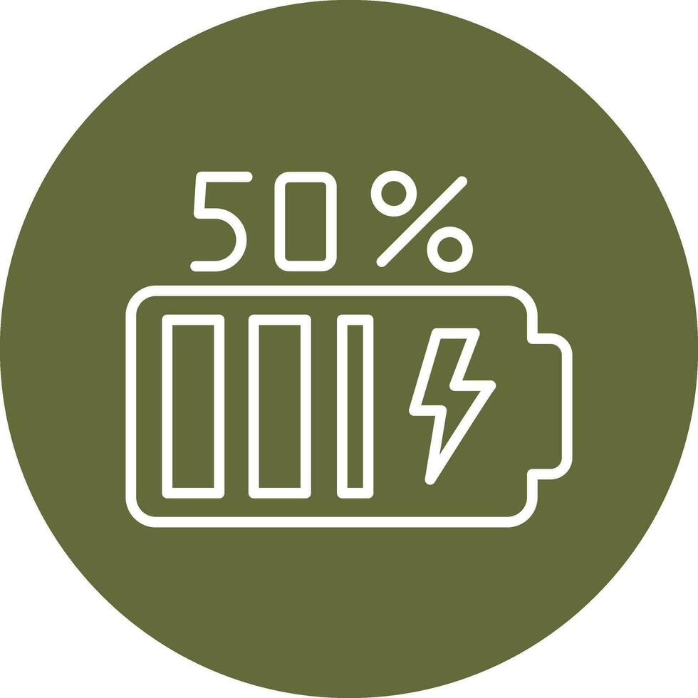 50 Percent Vector Icon