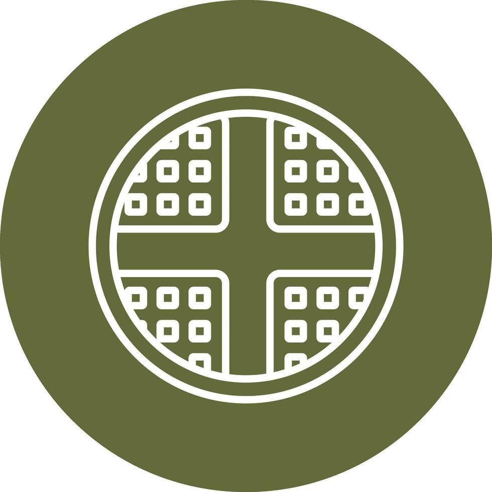 Waffle Vector Icon