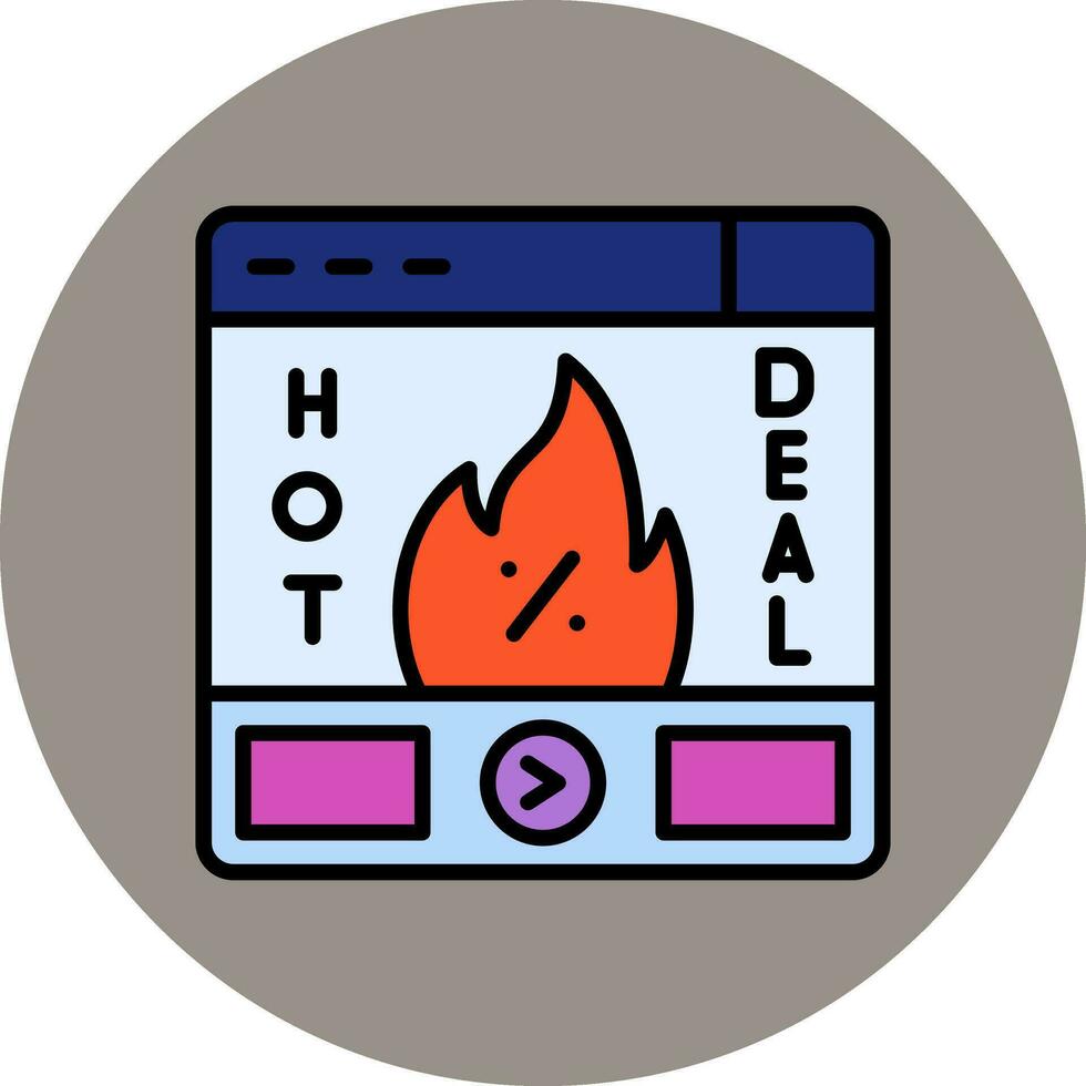 Hot Deal Vector Icon