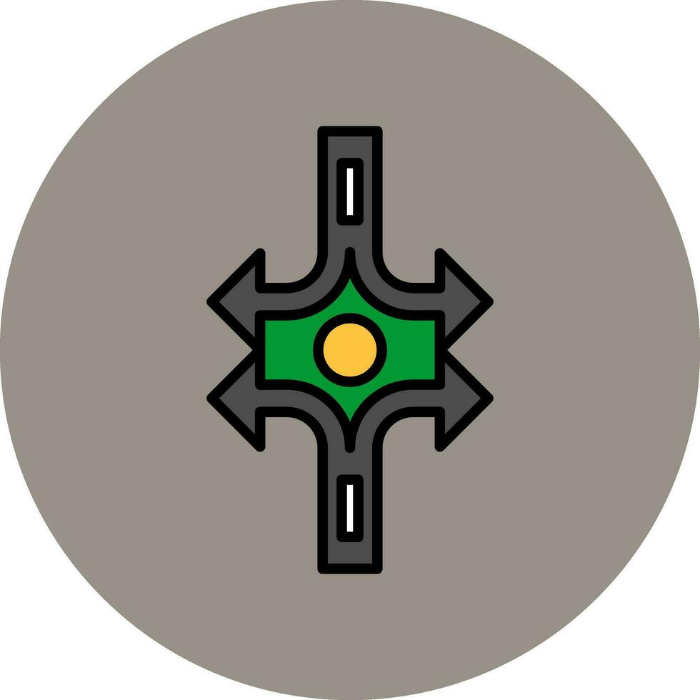 Crossroad Vector Icon