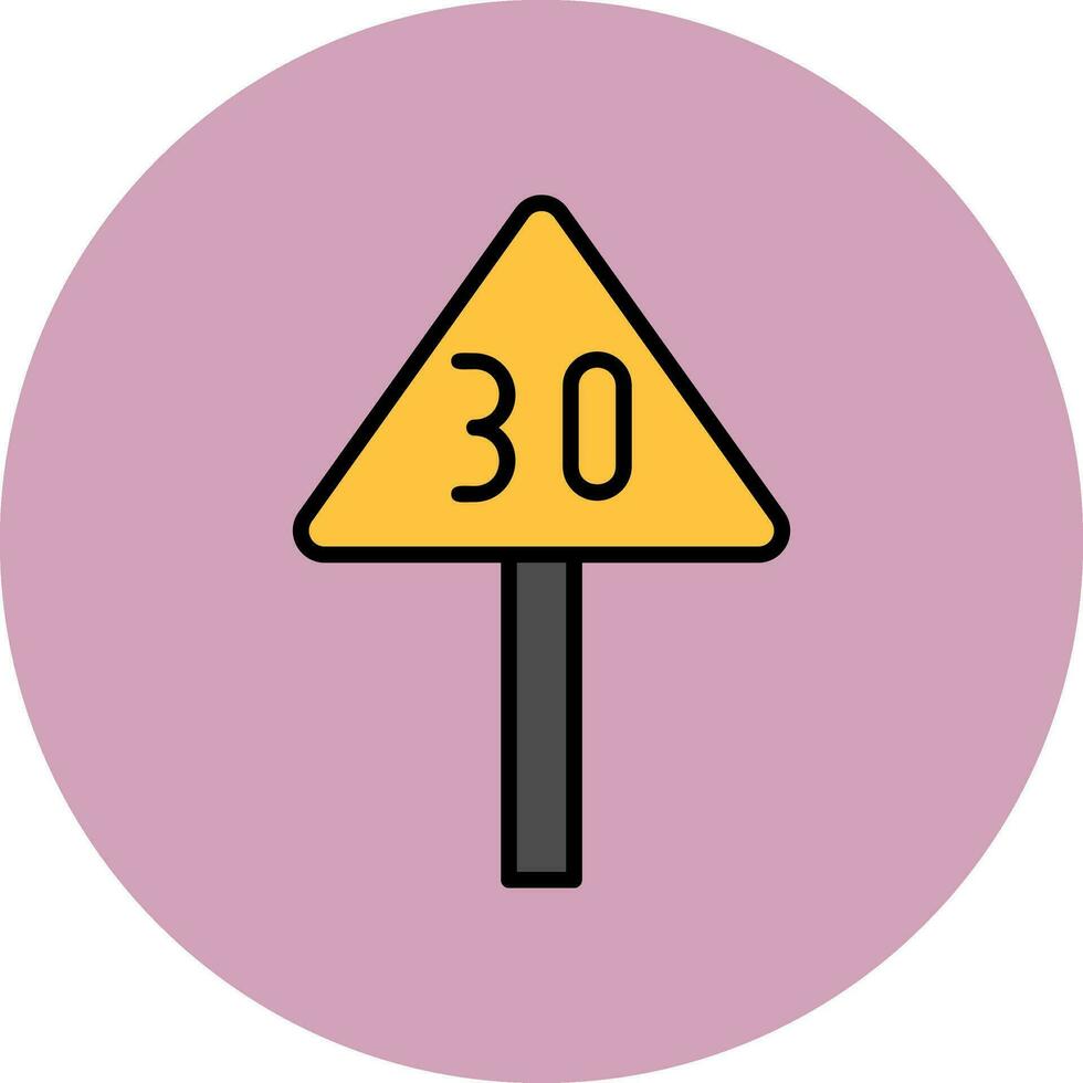 Speed Limit Vector Icon