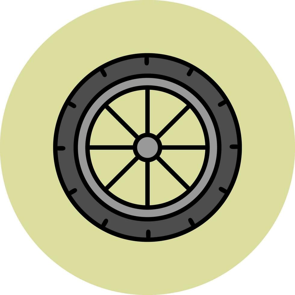 icono de vector de rueda