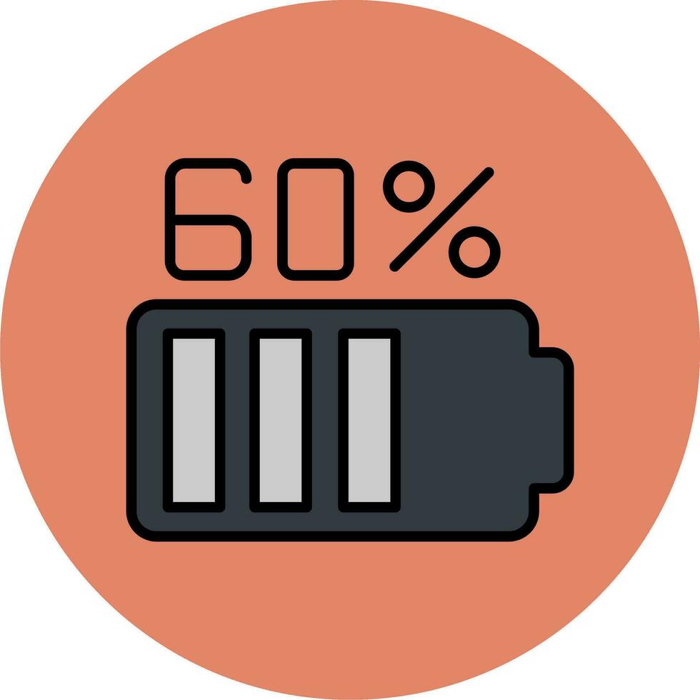 60 Percent Vector Icon