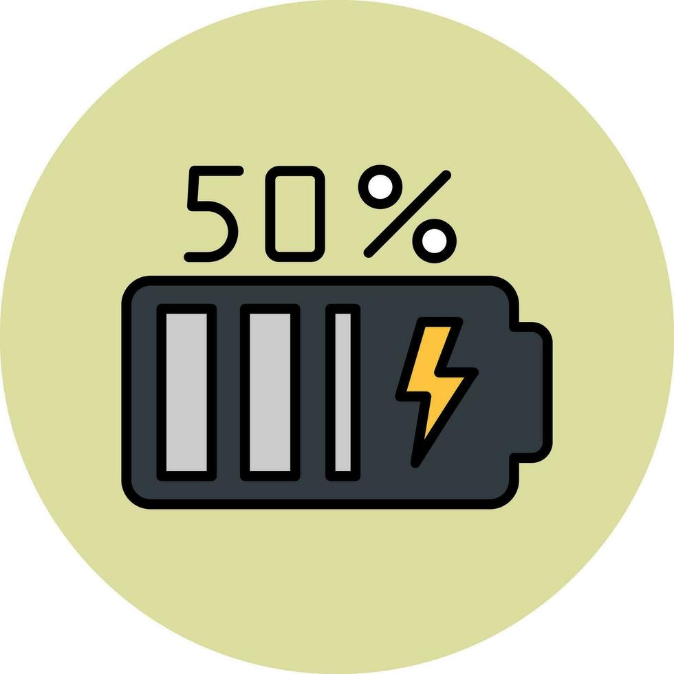 50 Percent Vector Icon