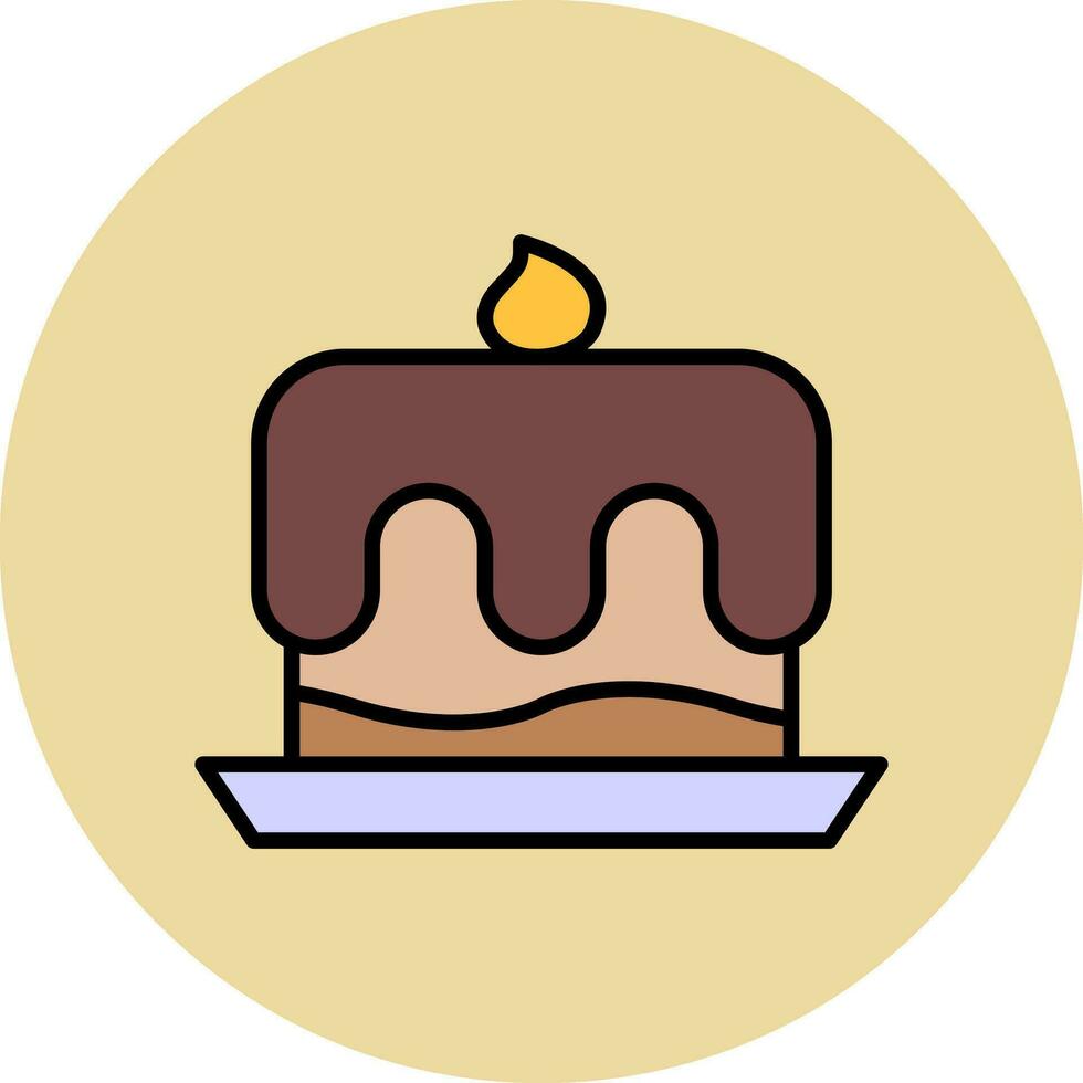 icono de vector de pastel de cumpleaños