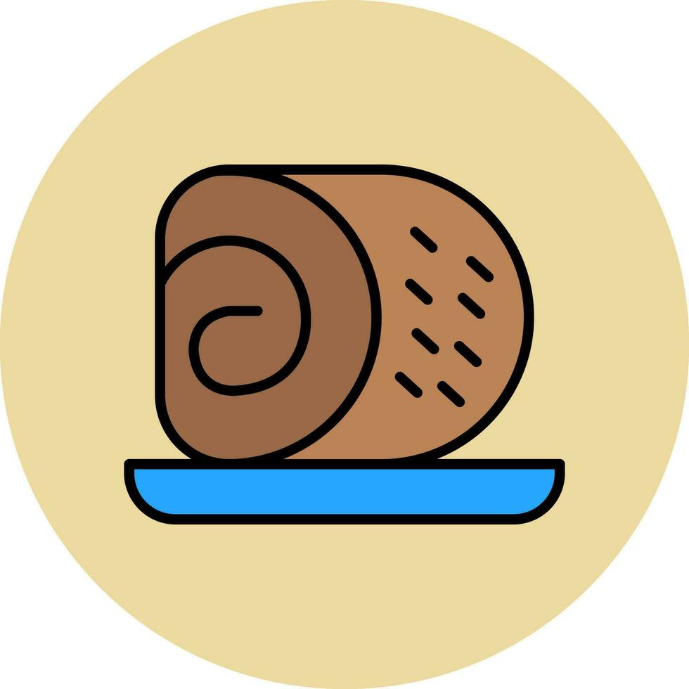 Roll Cake Vector Icon