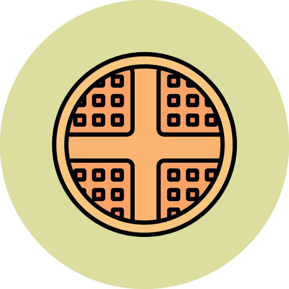 Waffle Vector Icon
