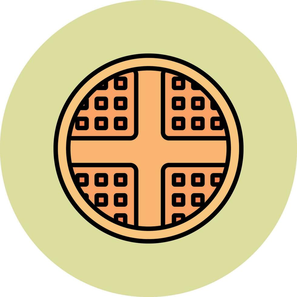 Waffle Vector Icon