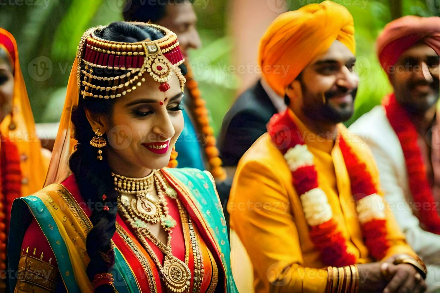 indian wedding ceremony in india. AI-Generated photo