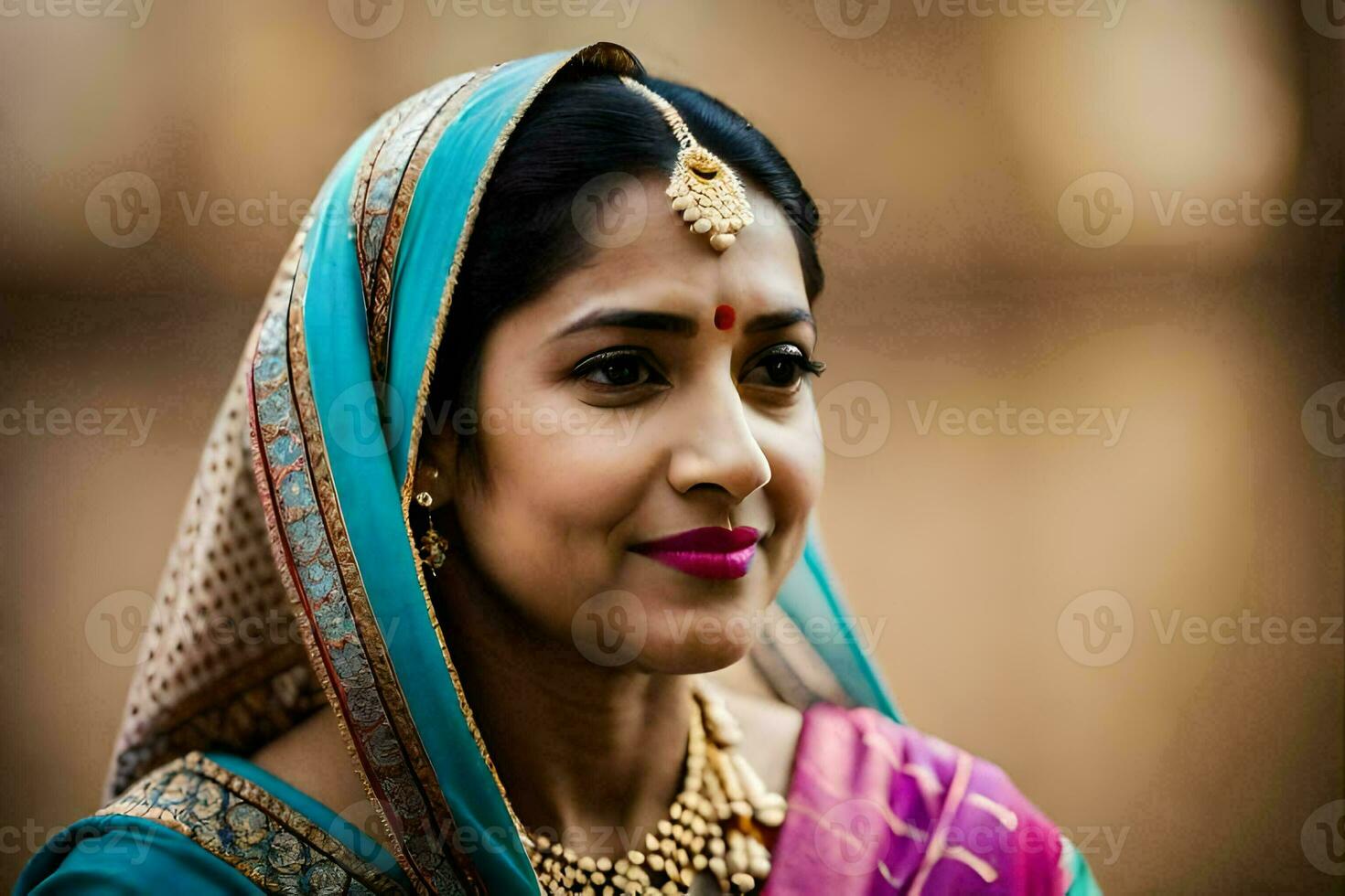 an indian woman in traditional attire. AI-Generated photo