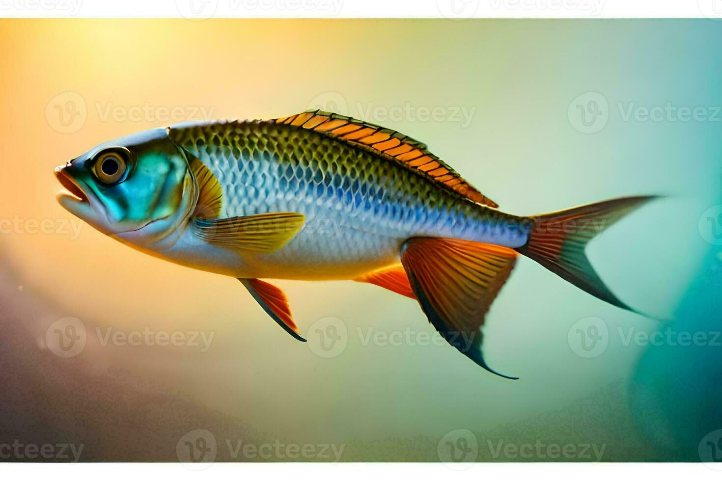 pescado en el acuario. generado por ai foto