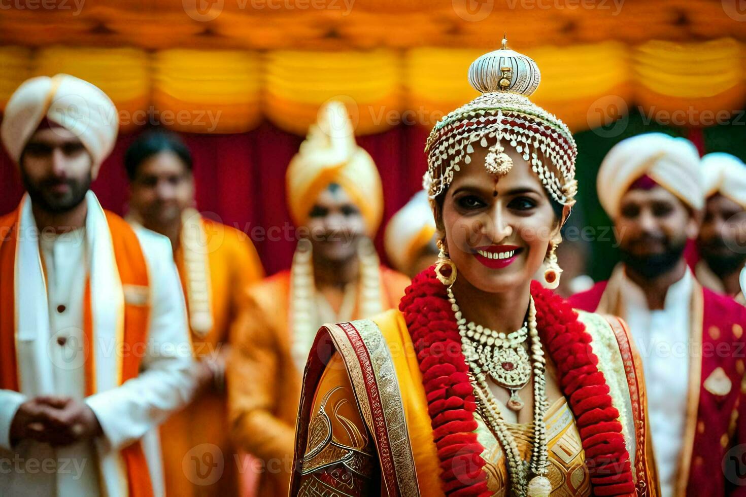 indian wedding in delhi. AI-Generated photo