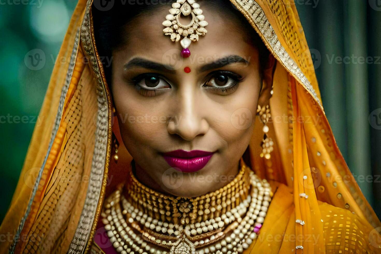 beautiful indian bride in traditional attire. AI-Generated photo