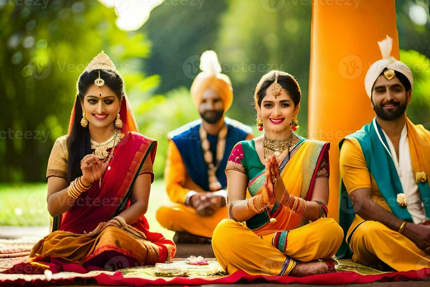 indian wedding ceremony. AI-Generated photo