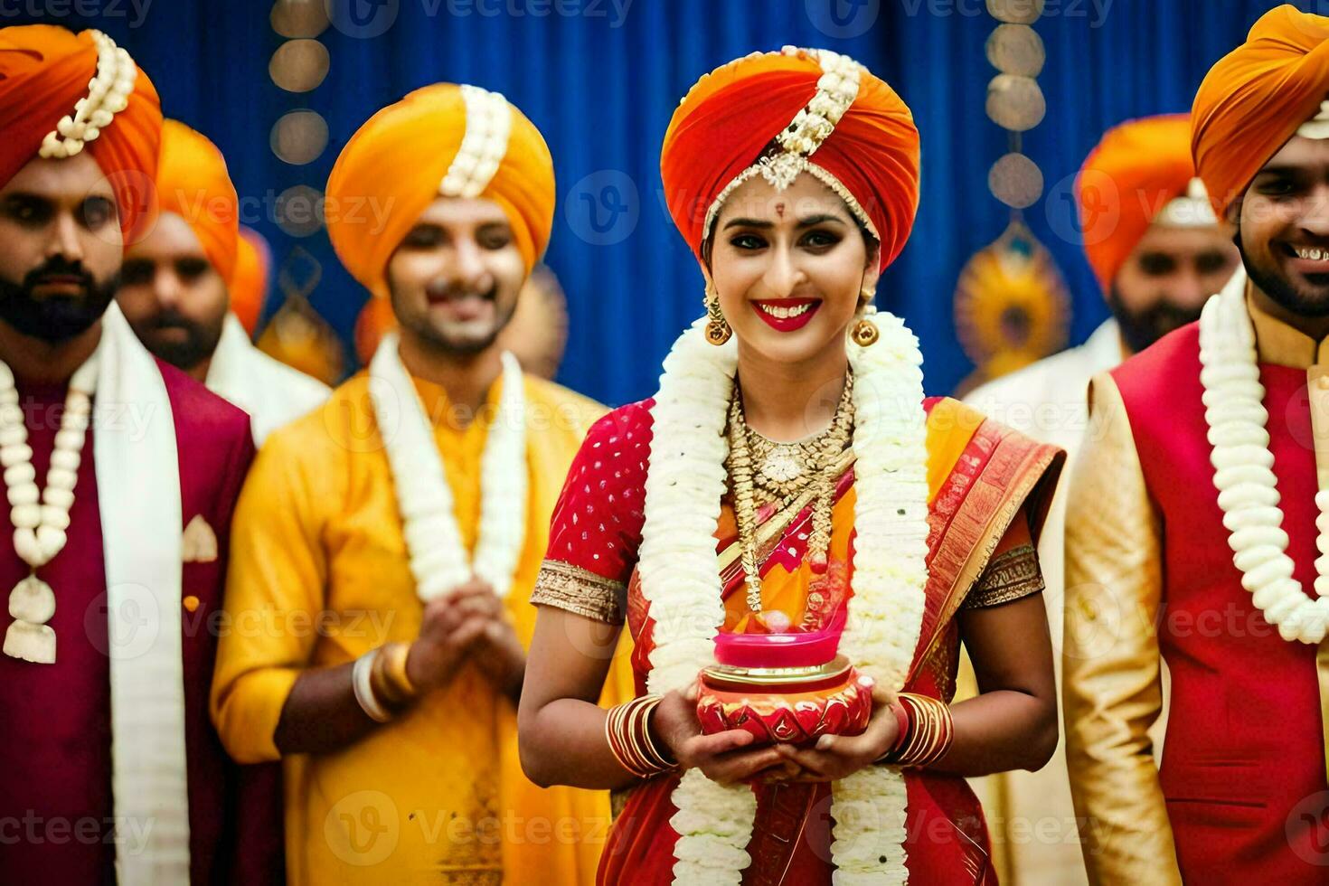 indian wedding ceremony in bangalore. AI-Generated photo